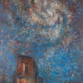 "La galaxia de la esquina" - Óleo, 195 X 135 cm.