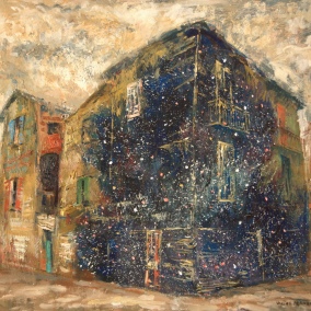 "La casa de las estrellas" Óleo, 50 X 60 cm.